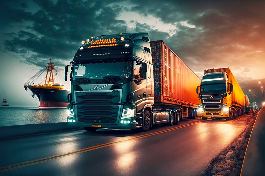 Night Logistics Truck